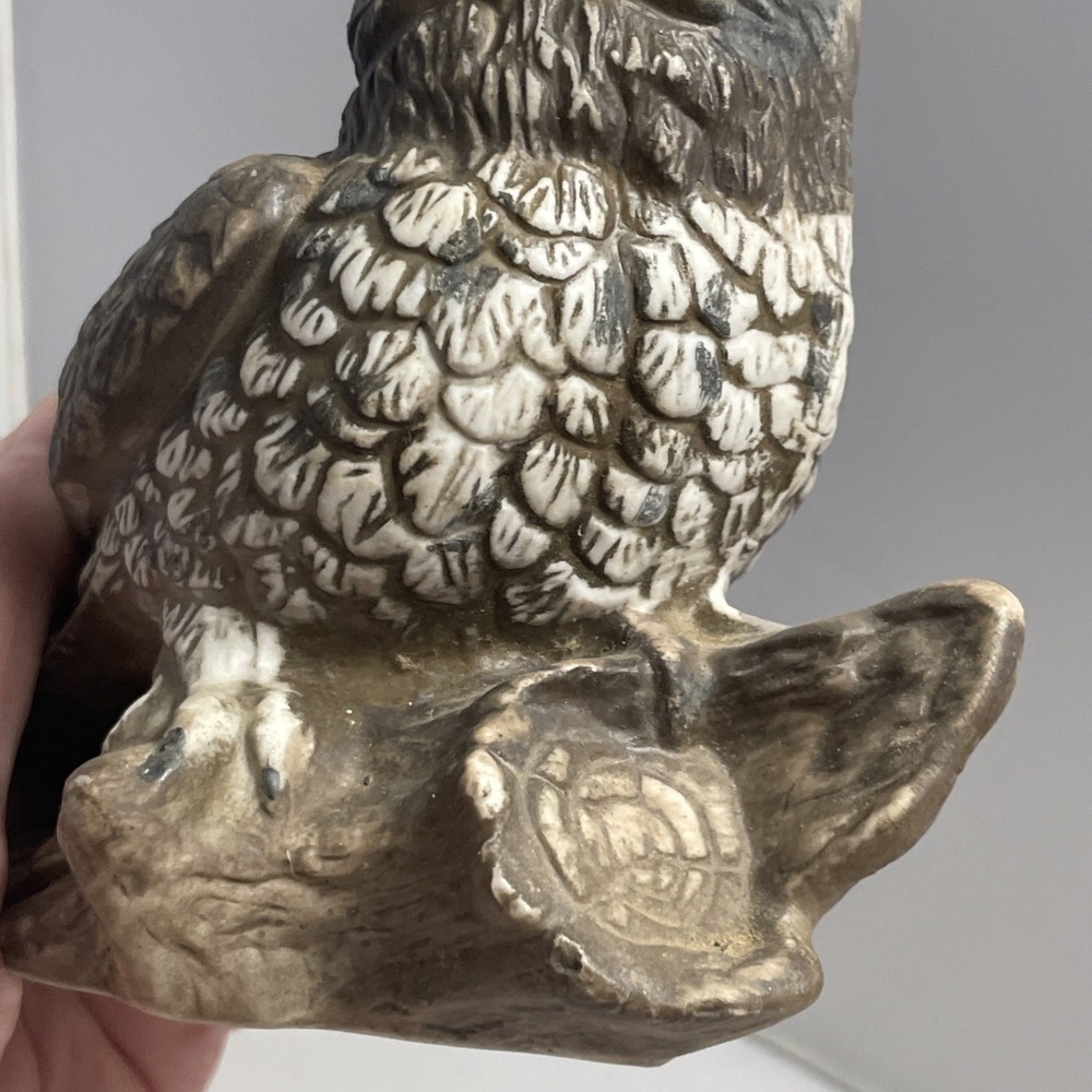 Vintage HOMCO Owl Figurine Painted Porcelain Branch Fall Decor Retro 80s - Picture 3 of 12